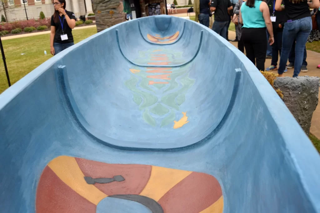 A canoe design is shown from the regional competition. Photo submitted. Photo submitted.