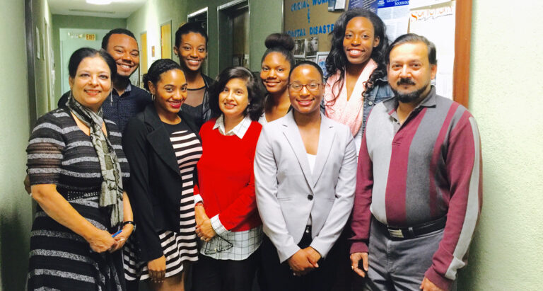 Dr. Meherun Laiju (front row, third from left) with Tougaloo College faculty and students in the Disaster and Coastal Studies minor.
