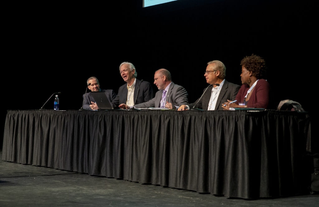 CRC researcher Dr. Phil Berke of UNC-Chapel Hill, second from left, served on a panel called “Integrating Universities with Existing Disaster Planning and Response Frameworks and Doctrines.” Photo By Brian Busher, University of Albany