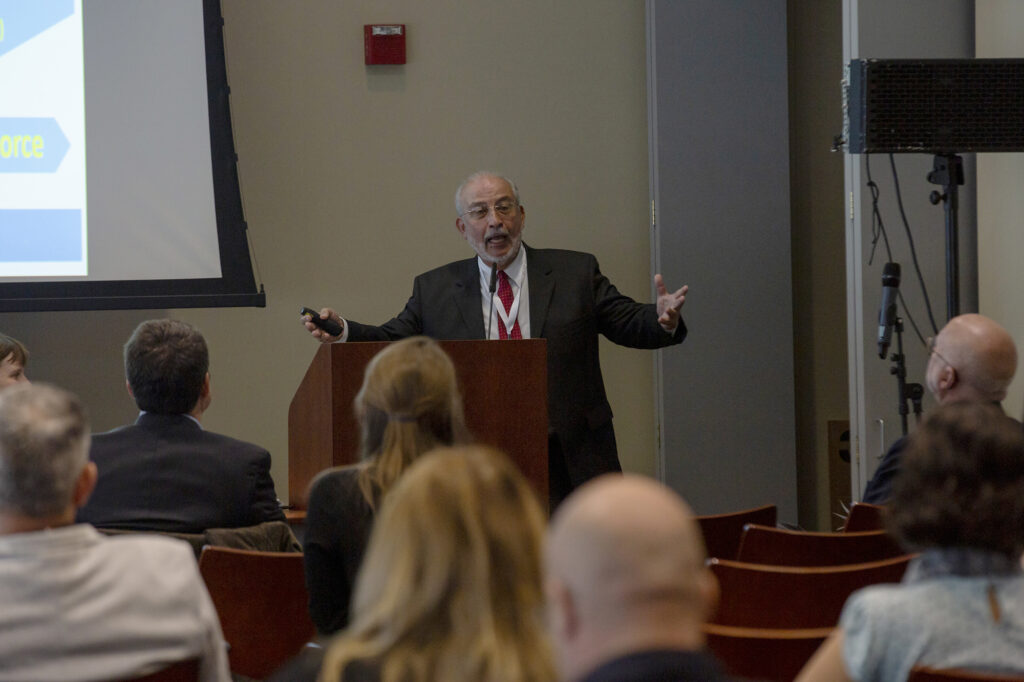 Prof. Ismael Pagan-Trinidad, who leads a CRC education project, spoke on a panel called “Tapping the Potential of Universities to Develop the Next Generation of Disaster Professionals, Knowledge Creation, Campus Resilience Building and Community Service,” at the RISE conference. The panel was moderated by CRC Executive Director Tom Richardson and also included Dr. Shaleen Miller, who leads a CRC-supported speakers series at UNC-Chapel Hill. Photo by Brian Busher, University of Albany.