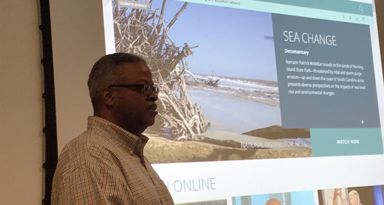 Albert George, founder of the Resilience Initiative for Coastal Education. Photo by Dr. Shaleen Miller.