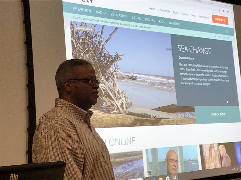 Albert George, founder of the Resilience Initiative for Coastal Education. Photo by Dr. Shaleen Miller.