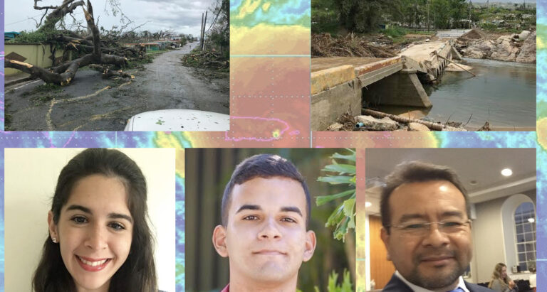 The UPRM team, which includes (left to right) students from Verónica Díaz-Pacheco, Frederick González-Román and project lead Dr. Mauricio Cabrera-Ríos. Photo illustration by Frederick González-Román.