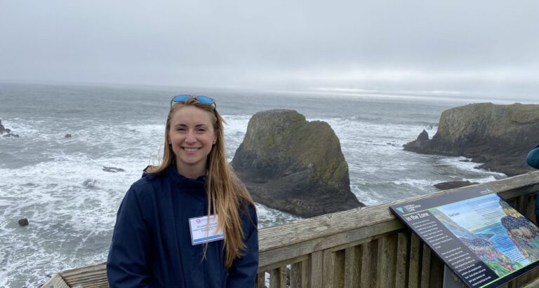 On Straub’s tour of the Oregon coast, she visited the Yaquina Head Marine Garden to learn about ongoing research projects.