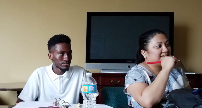 Norfolk State University students Mikel Johnson and Raisa Barrera participated in a summer research team project at Old Dominion University in 2018.